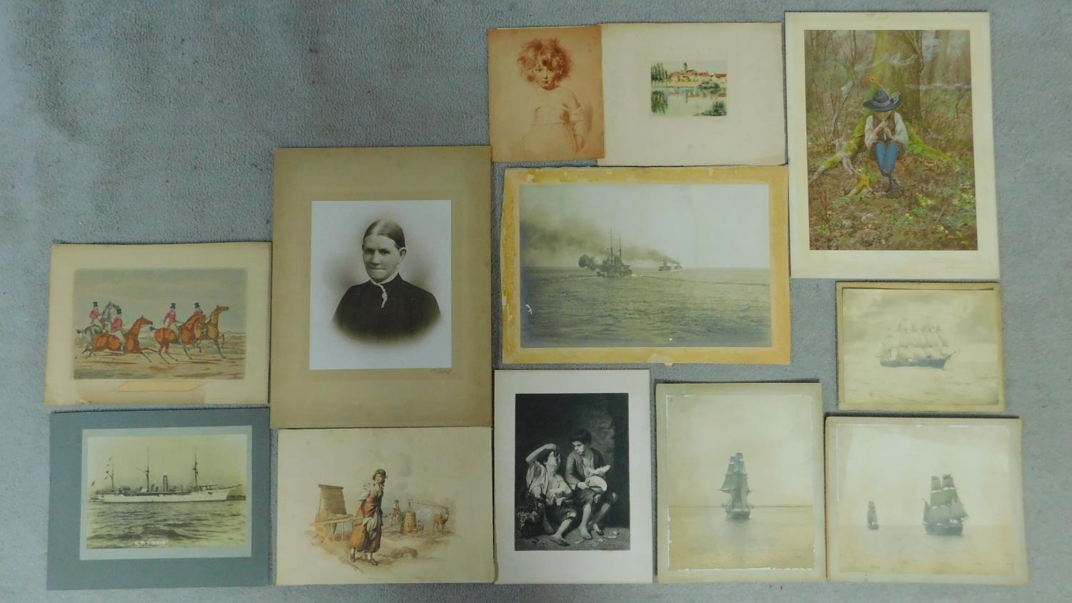 A collection of various unframed photographs and prints, some signed and titled.