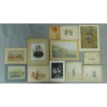 A collection of various unframed photographs and prints, some signed and titled.