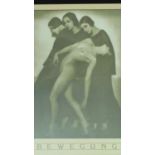 A framed and glazed Art Deco style poster, Bewegung. 65x47cm