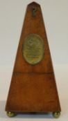 A 19th century satinwood cased Maezels London Metronome. With embossed brass plaque saying 'BY