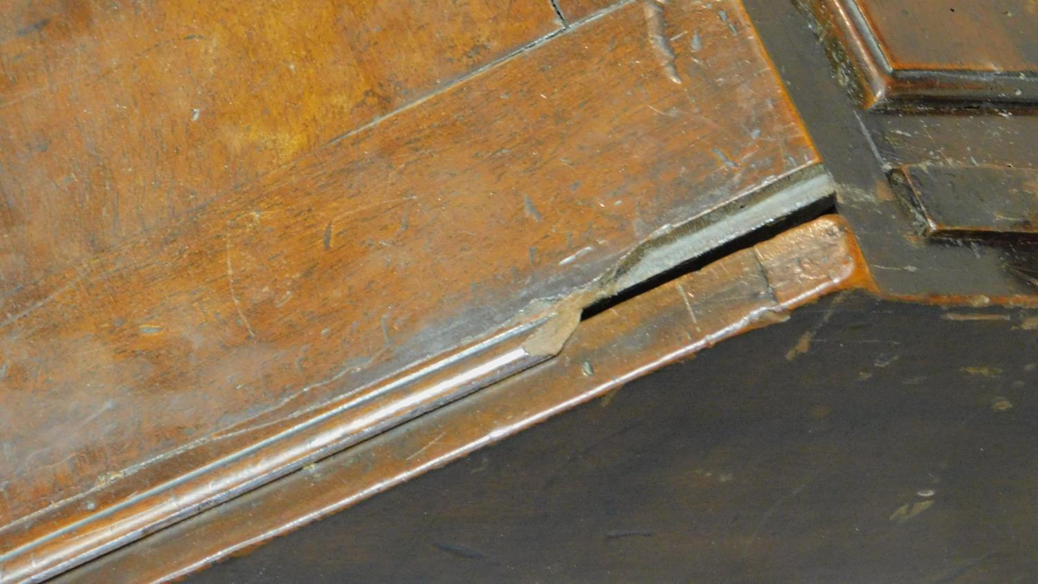 A Georgian mahogany bureau with fall front revealing fitted interior above four graduated drawers on - Image 7 of 7