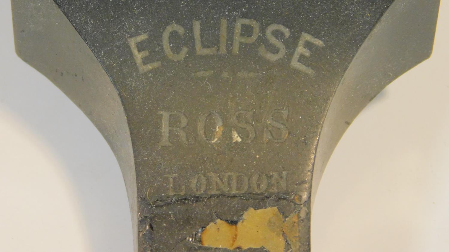 An Eclipse Ross of London lacquered brass microscope with Zeiss microscope eye piece. With three - Image 7 of 12