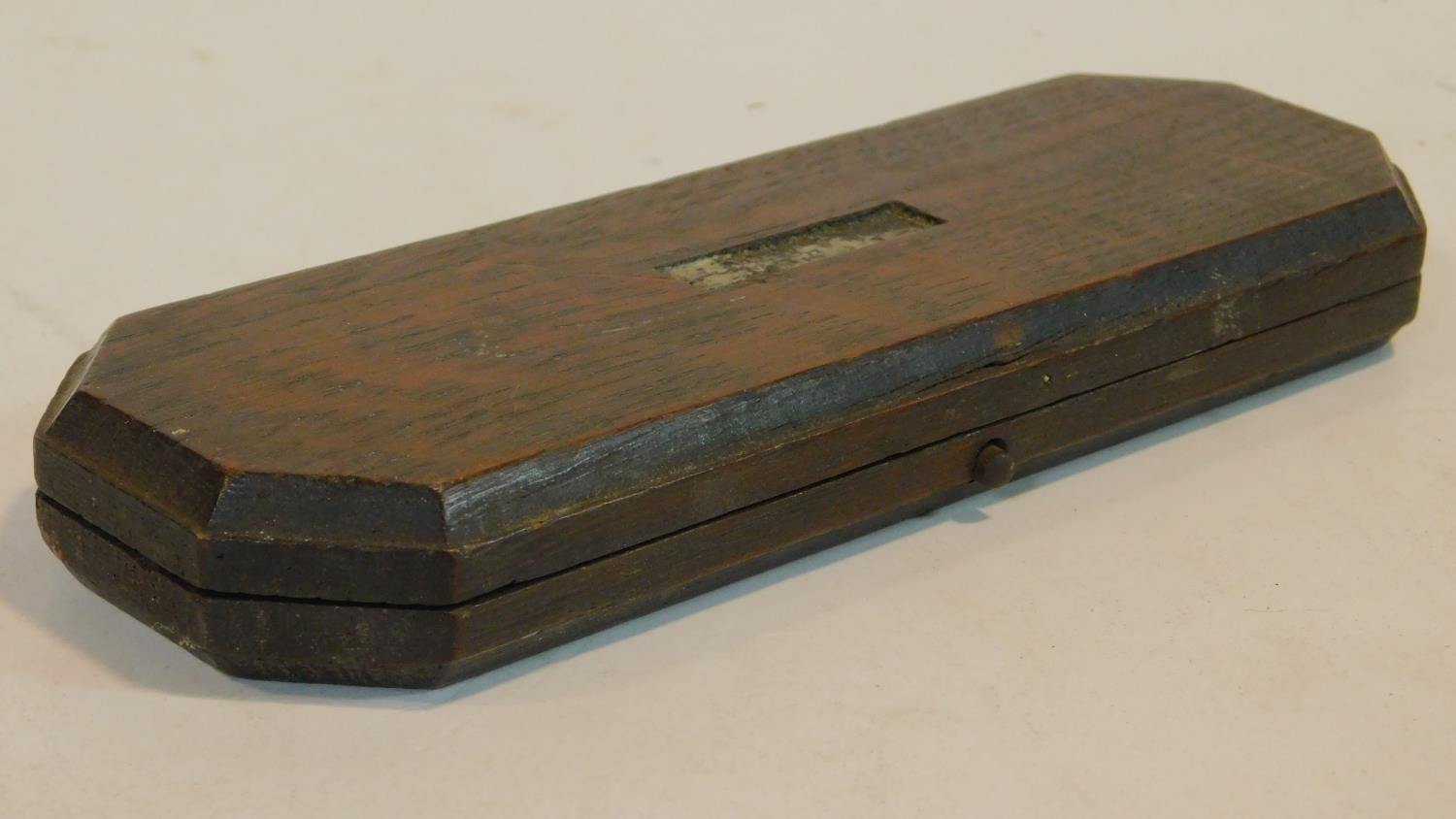 A 19th century box fitted with weighing scales, a box fitted with vintage cut throat razors and - Image 6 of 11