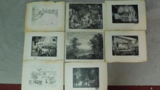 A set of eight unframed lithographs of various subjects, some numbered limited editions and