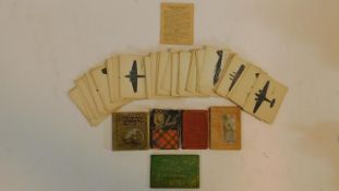 A set of World War Two aircraft recognition cards and a collection of 19th century and later