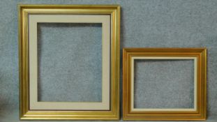 A gilt frame with interior slip and a similar smaller example. 75x86 outside - 59.5x48cm inside