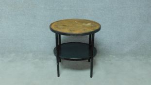 A 19th century Fischel Continental bentwood occasional table with makers label to the underside. H.