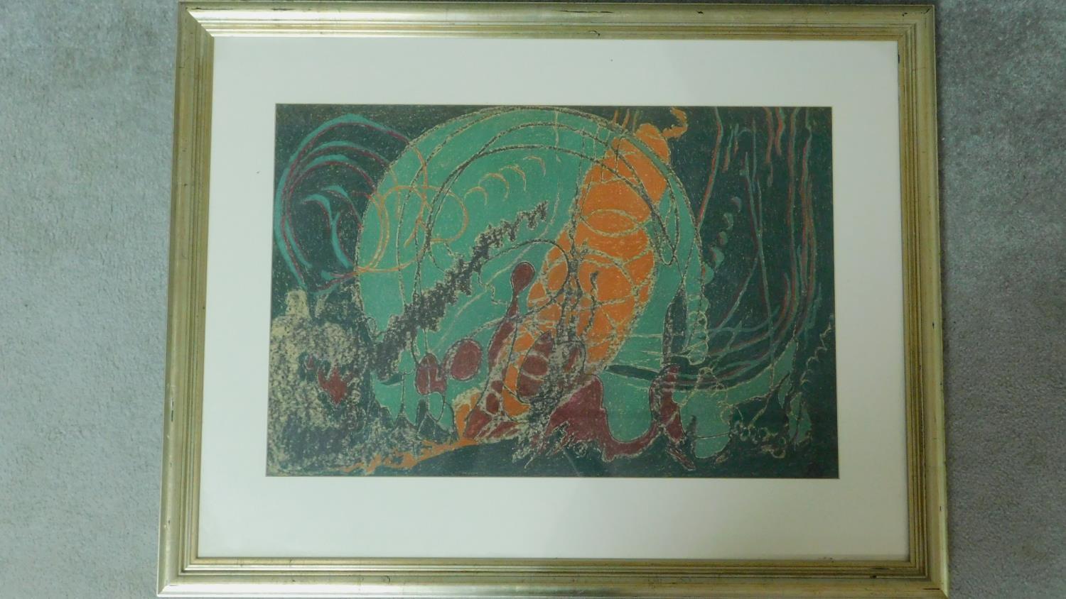 A framed and glazed hand coloured pastel over dry point etching by British artist Elyse Ashe Lord ( - Image 2 of 4