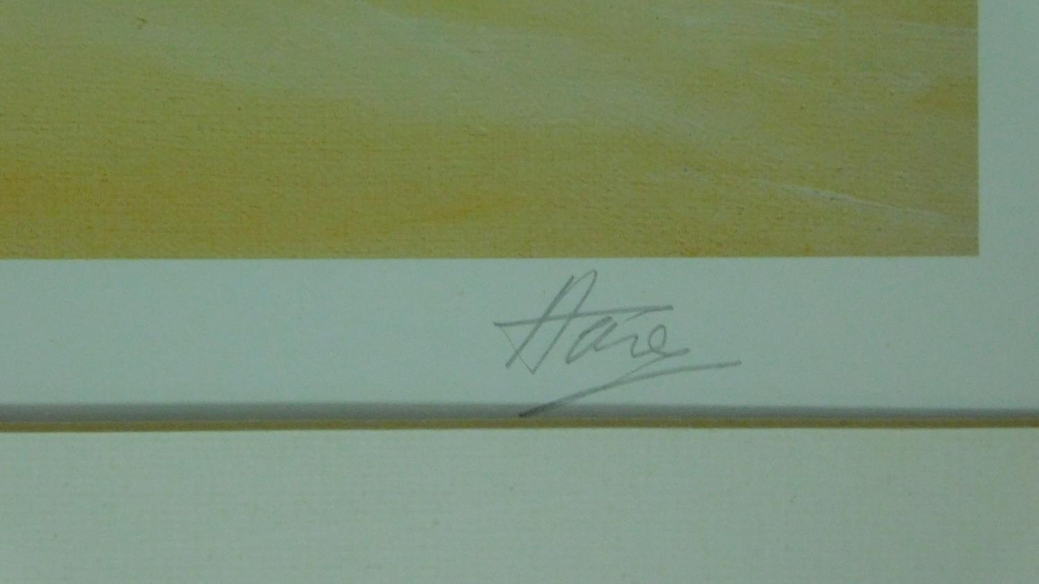A framed and glazed artists proof print, 'Low Tide', signed by Derek Hare FRSA. 91x99cm - Image 4 of 5