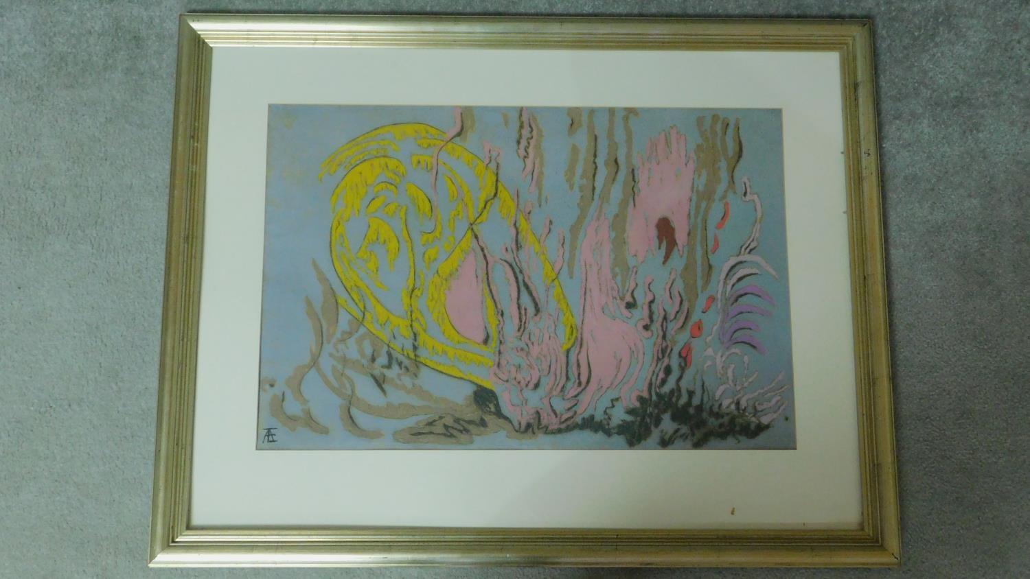 A framed and glazed hand coloured pastel over dry point etching by British artist Elyse Ashe Lord ( - Image 2 of 3