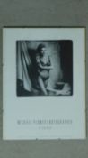 A framed black and white advertising poster, lingerie model. 45x60cm