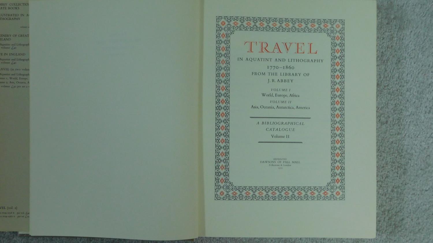 A collection of four antique books. Including Abbey (J. R.) . Travel in Aquatint and Lithography - Image 5 of 9