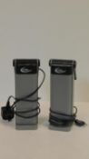 A pair of GrafiLite colour confidence lights, Daylight balanced light for viewing prints and