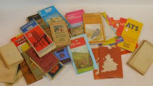 A miscellaneous collection of vintage road and other maps to include various Ordnance Survey