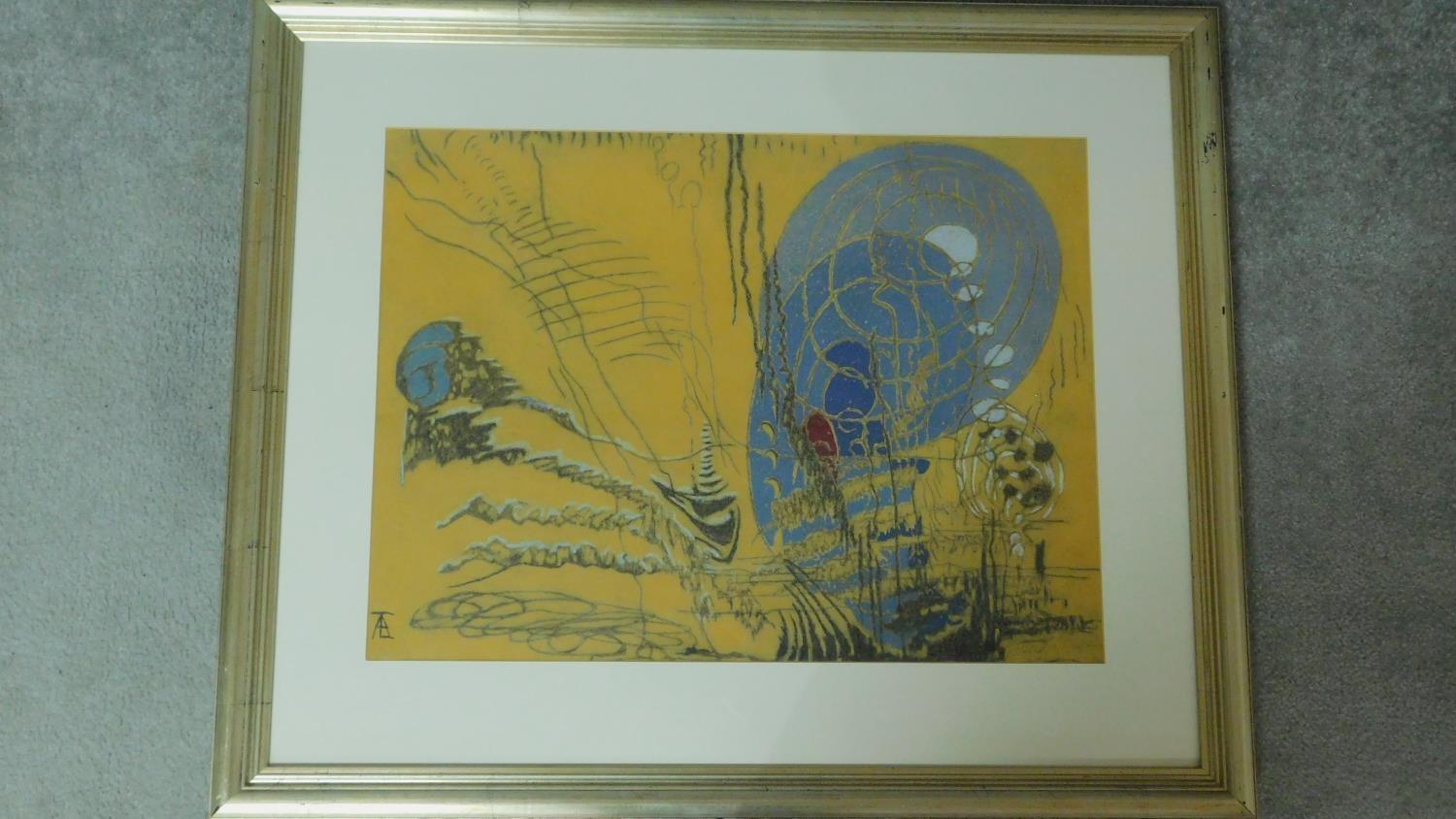 A framed and glazed hand coloured pastel over dry point etching by British artist Elyse Ashe Lord ( - Image 2 of 4