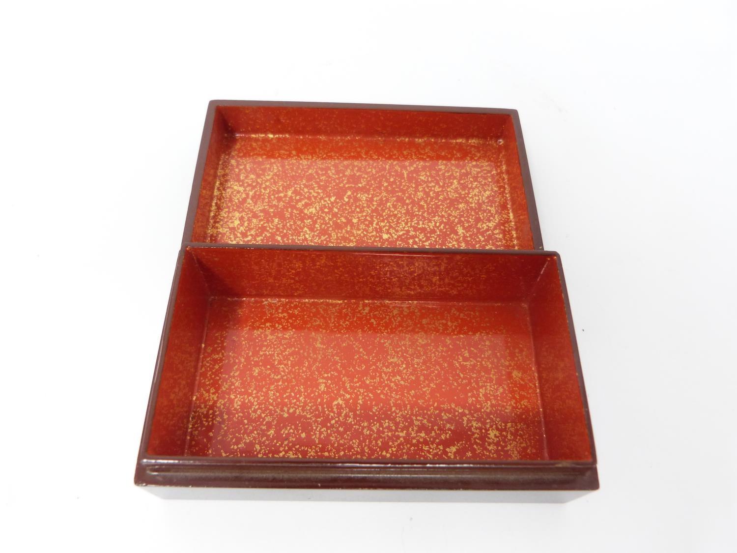 Three Chinese lacquered boxes. Two rectangular in shape the other circular, one rectangular and - Image 18 of 19