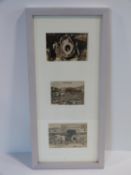Three 19th century framed and glazed Makaha and Haj black and white photographs 57.5x26.5
