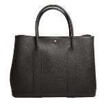A Hermes Garden Party in black calf with palladium hardware, W.36cm x H.24cm x D.17cm, stamped N/A.