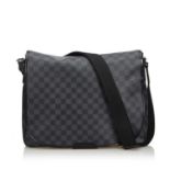 A Louis Vuitton Daniel Messenger Bag Damier Graphite is very resistant to water and scratches, and