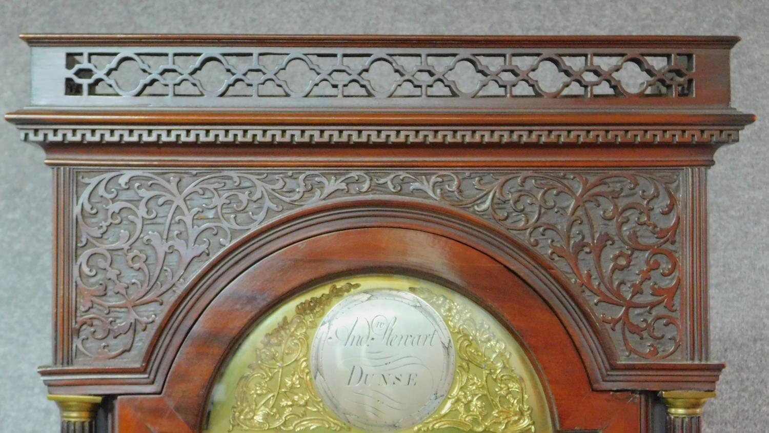 A George lll mahogany eight day longcase clock by Andrew Stewart of Dunse, the engraved silvered - Image 2 of 10