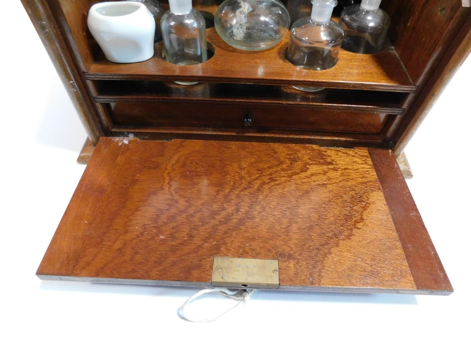 A 19th century Chas. F Thackray Ltd. lockable fitted cased chemistry/medical set. Contains; litmus - Image 6 of 19