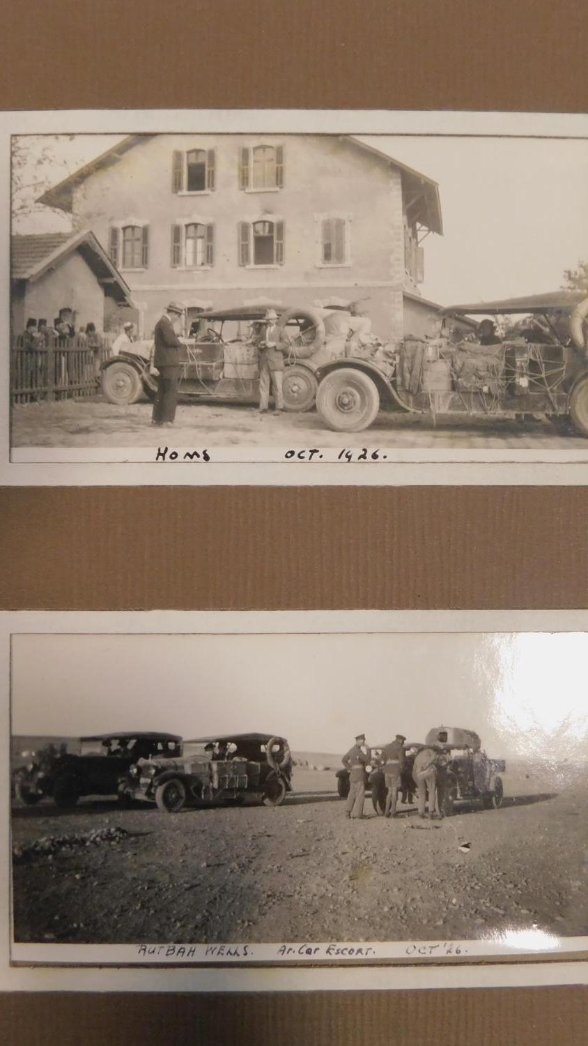 A vintage 1930's photo album containing black and white photos of the Basra War memorial in Iraq - Image 7 of 25