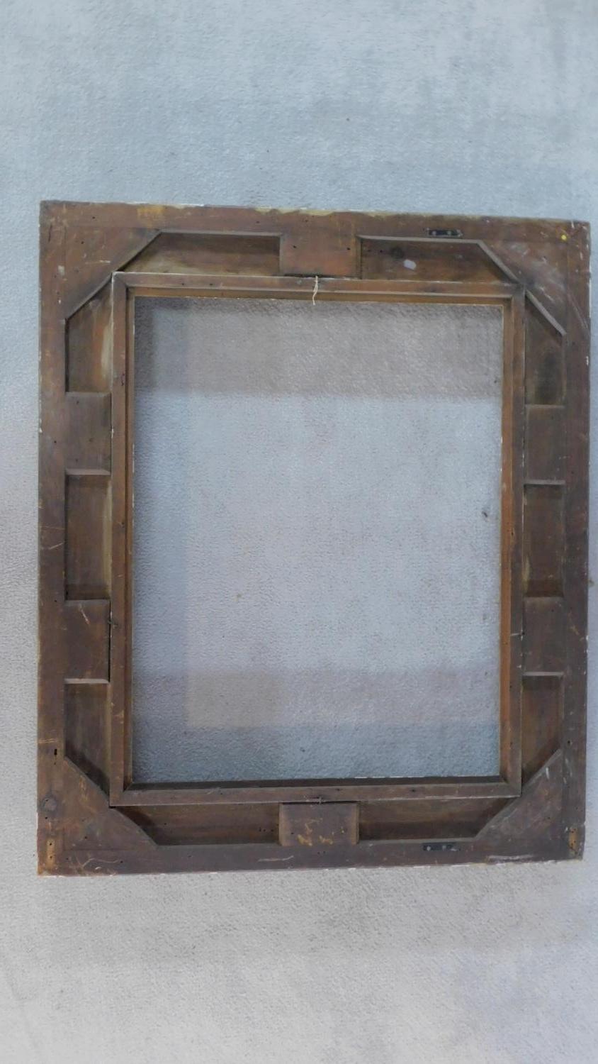 A large 19th century giltwood and gesso gallery sized picture frame. 105x125cm - Image 3 of 3