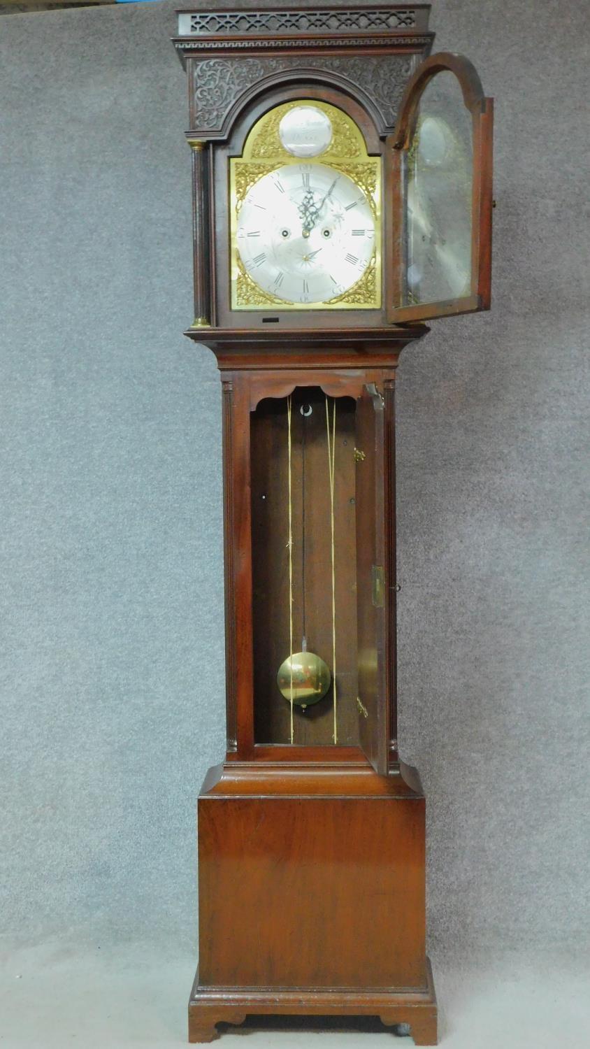 A George lll mahogany eight day longcase clock by Andrew Stewart of Dunse, the engraved silvered - Image 6 of 10