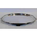 A sterling silver Art Deco Boodle & Dunthorne four footed tray. Hallmarked R&B for Boodle and