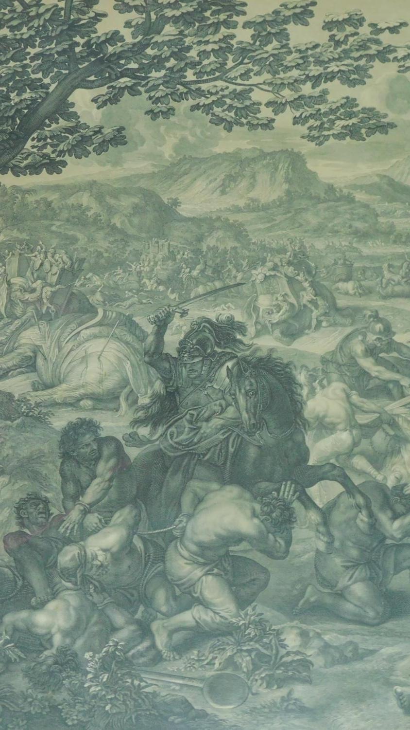 A series of three framed and glazed 19th century engravings after Charles le Brun, Valour is Priz' - Image 2 of 7