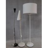 A miscellaneous collection of floor standing lamps and uplighters. H.150cm