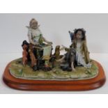 A limited edition of 300; large Capo-di-Monte porcelain figure group, titled 'The Good Life' by