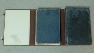Three Meji Period Japanese woodblock books. Including two pattern books each with fold out pages.