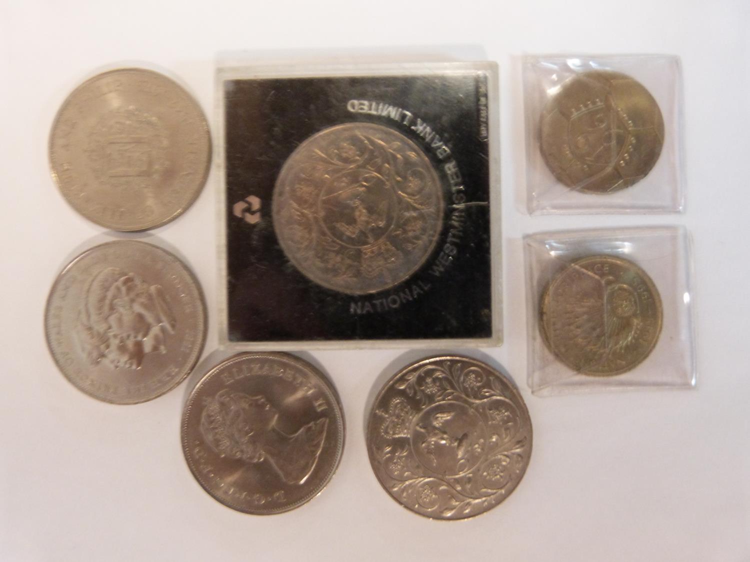 A collection of British coins together with a pale quartz chip necklace. Coins include an old - Image 3 of 4