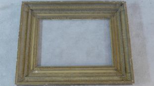 A 19th century gilt and gesso picture frame. 118x92cm