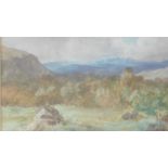 A framed and glazed watercolour, Highland landscape, signed J.H. Cole. 44x58cm