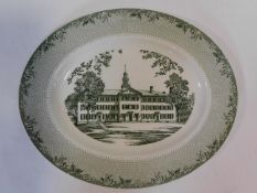 A Wedgwood serving platter made for James Campion, Old Row Dartmouth College, maker and retailer