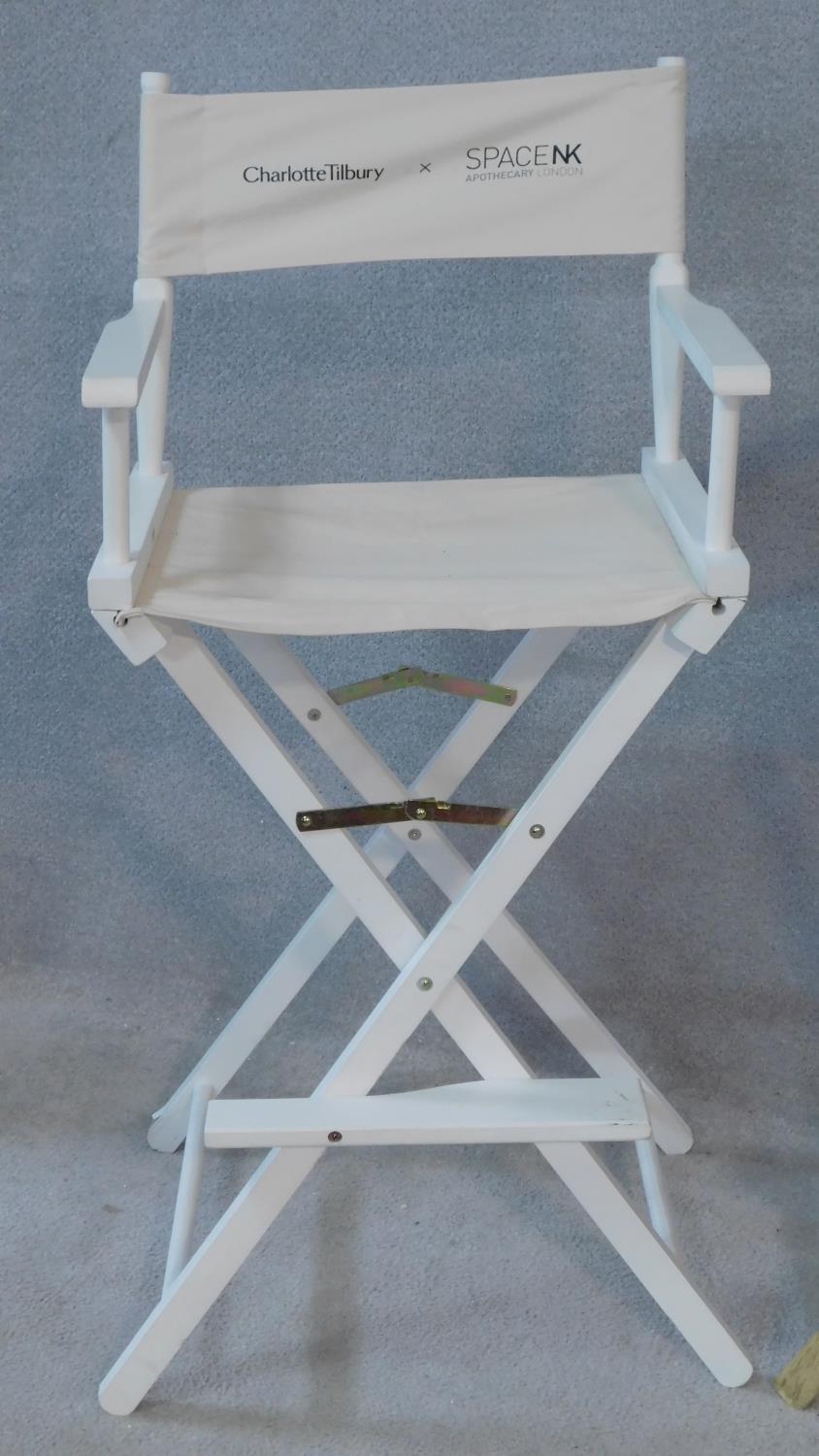 Two folding director's style high chairs. H.123cm - Image 2 of 4