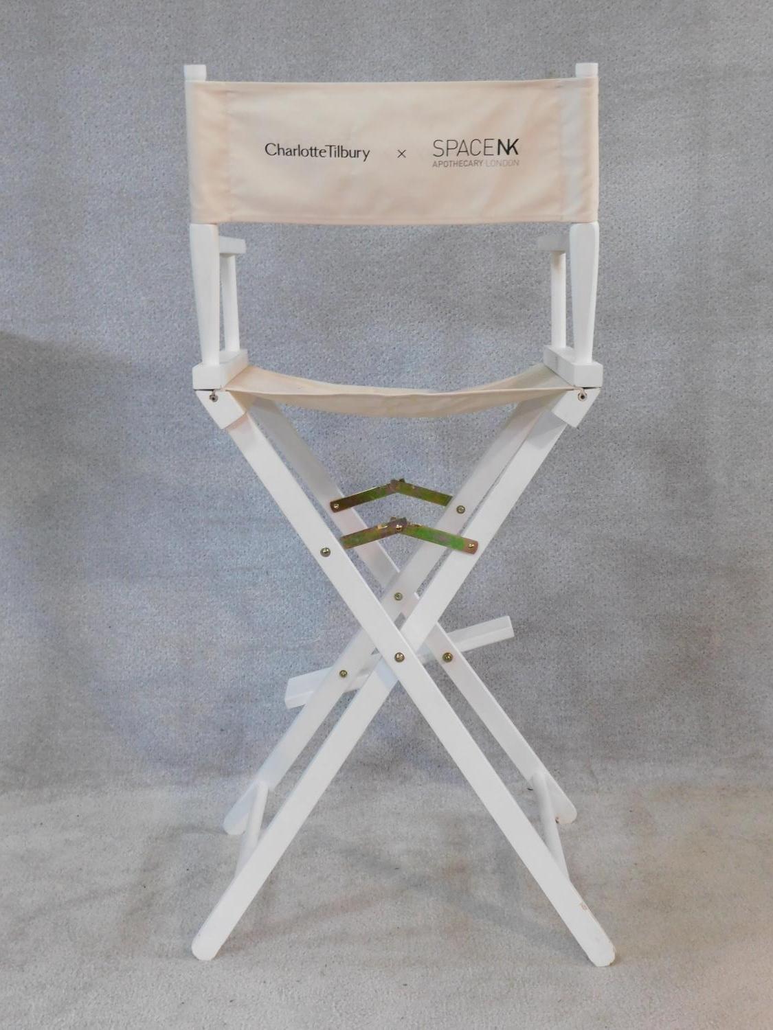 Two folding director's style high chairs. H.120cm - Image 5 of 6