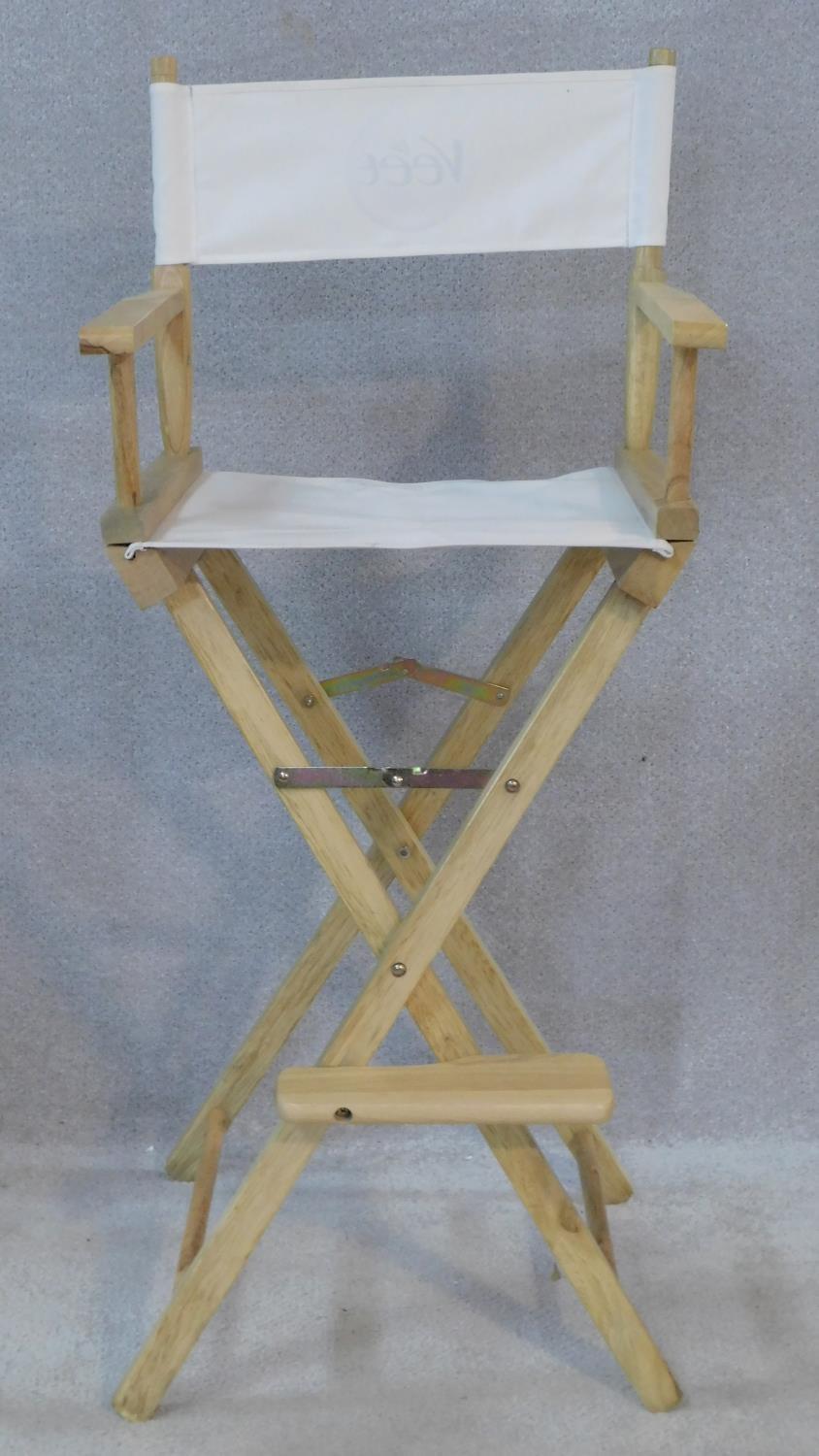 Two folding director's style high chairs. H.123cm - Image 3 of 4