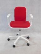 A "Supporto" fully adjustable office desk chair on aluminium frame with Supporto label to the