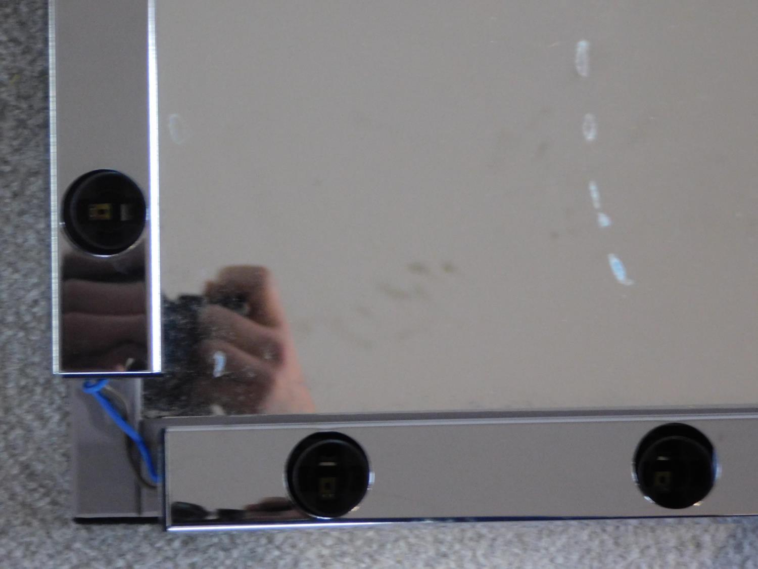 A chrome framed dressing room style mirror to take twenty light bulbs. 70x67cm - Image 2 of 5