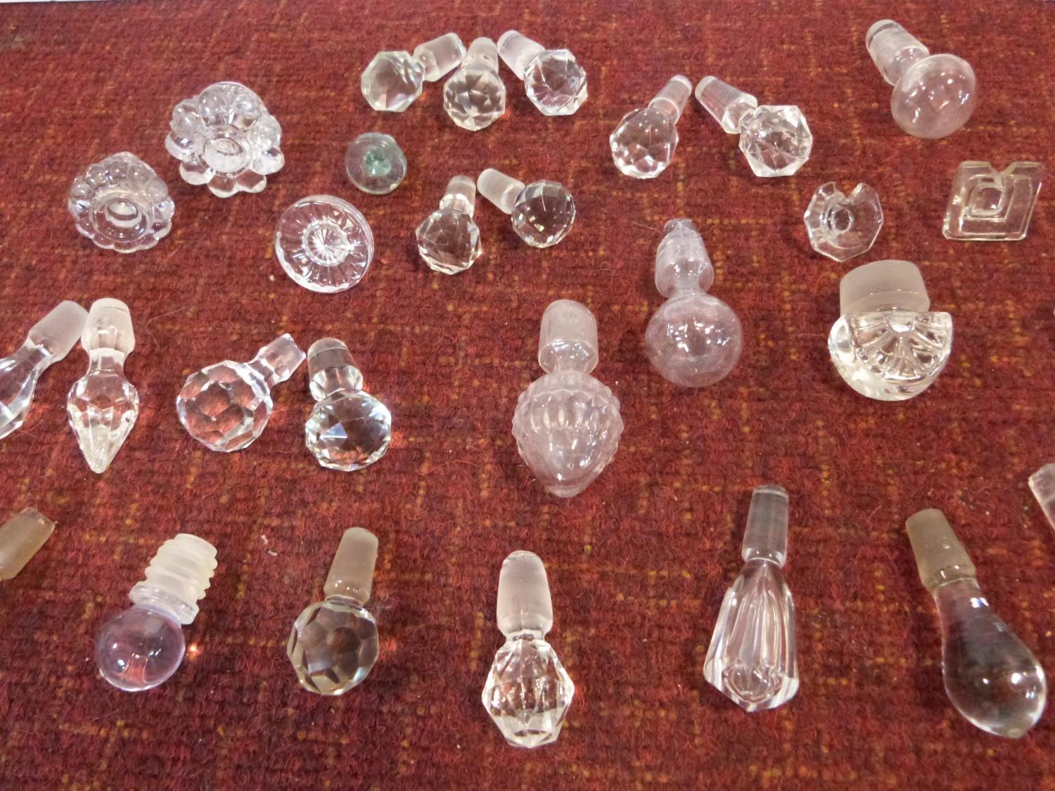 A miscellaneous collection of twenty nine cut crystal and other decanter and scent bottle - Image 4 of 4