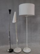 A miscellaneous collection of floor standing lamps and uplighters. H.150cm