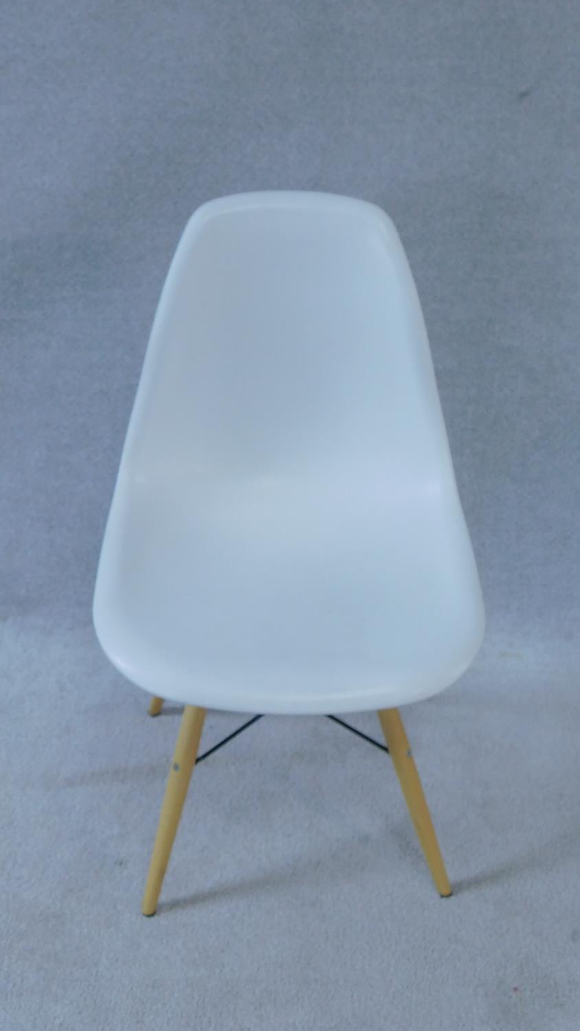 Three Eames style moulded tub chairs. H.80cm - Image 2 of 2