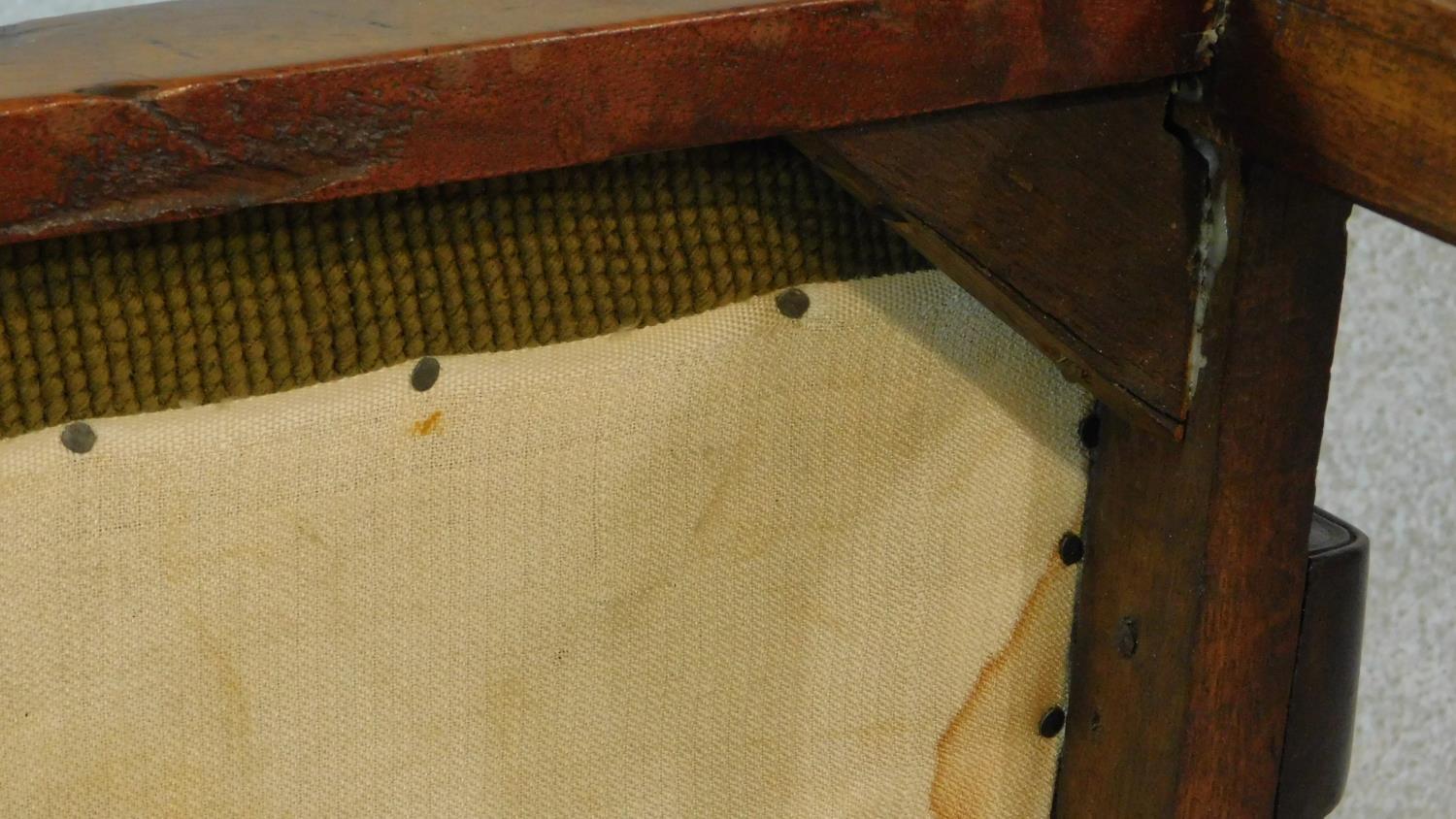 A Georgian mahogany framed armchair with pierced shaped splat above tapestry upholstered drop in - Image 7 of 7