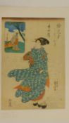 A Japanese wood block print by Utagawa Kuniyoshi (1797-1861). With characters and seal mark. From