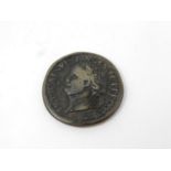 In the manner of a Roman coin with a robed figure one side with SC and bust on the reverse. D.3cm