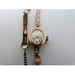 A vintage ladies gold cased Avia, 17 Jewels, Incabloc, Swiss made cocktail watch with articulated