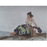 Sir William Russell Flint, a framed and glazed print from his series of Spanish paintings, signed to